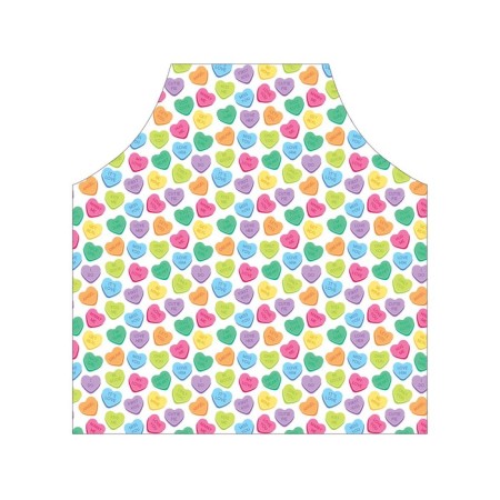 Apron of a kitchen with a photo print "Rainbow of hearts", adjustable, size OS-2