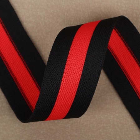Braid knitted lamps 30 mm, 9.1 ± 0.5 m, black/red color-1