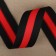 Braid knitted lamps 30 mm, 9.1 ± 0.5 m, black/red color