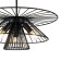 Suspended indigo lamp, 10016/3p Black. 3x60W, E14, 455x455x315/1735 mm, black color