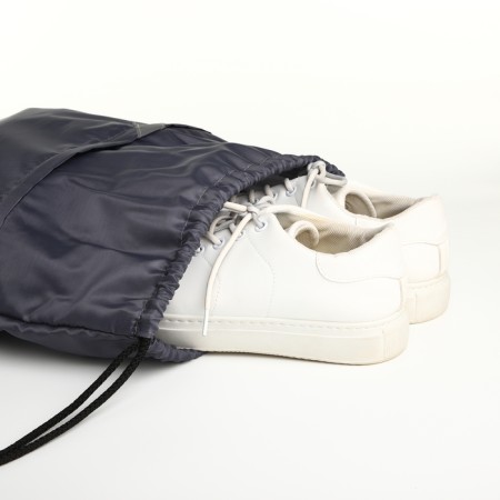 A bag for shoes on a lace, “ZFTS”, an outer pocket, a reflective strip, color gray color-3