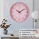 Watching clock, interior "classics", silent, d-30 cm, pink