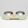Metal dual bowl on a plastic basis 2 x 160 ml, 28.5 x 15 x 7 cm, green