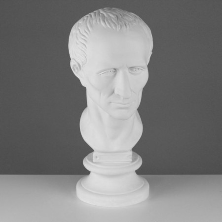 Gypsum figure Caesar's head, 20 x 27 x 52 cm