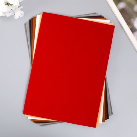A set of soft felt "Astra" (8 pcs) Assorted, 1 mm, 170 gr. 20x30 cm