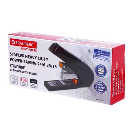 Stapler No. 24/6.23/13, up to 100 sheets, Brauberg Leistung, energy -saving-2