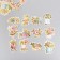 Stickers for creativity "Watercolor flowers" embossing gold set 48 pcs 9x7x0.8 cm