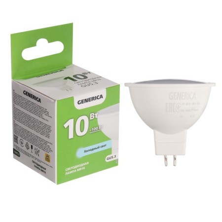 LED LED GENERICA MR16, 10 W, Sofit, 6500 K, GU5.3, 230 V, LL-MR16-10-230-65-gu5-GU