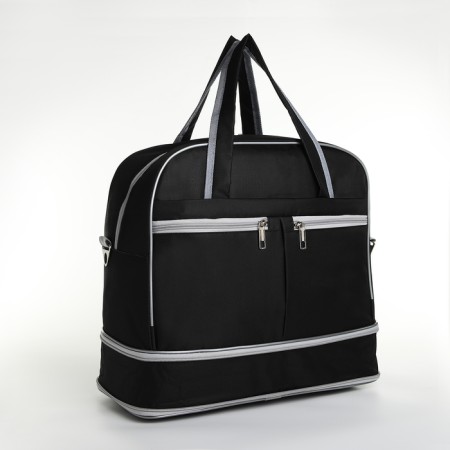 Road bag with lightning, with an increase, a long belt, the color is black-2