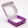 Gift box, with a transparent lid, purple, 11.5 x 11.5 x 3 cm