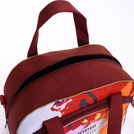 Small 37 l (s) suitcase with a Sacvoyage bag, lightning department, external pocket, extension, burgundy color-11