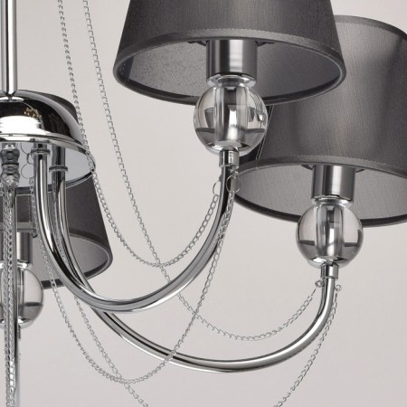 Ceiling chandelier "Federica", 5x40W E14, chrome 64x64x60 cm-8