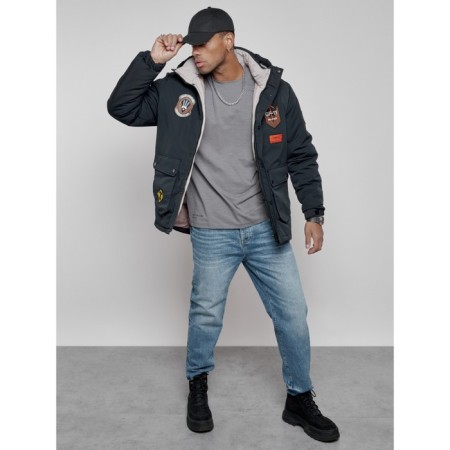 Male Winter jacket, size 52, dark blue color-16