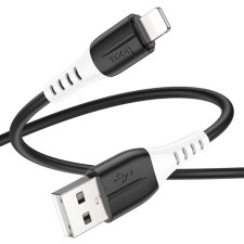Hoco X82, Lightning cable - USB, 2.4 A, 1 m, silicone braid, black