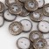 Decorative button, 2 punctures, d = 11 mm, white/silver color
