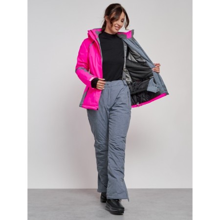 Ski jacket female winter, size 46, pink color-10