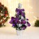 Christmas tree decor "Festive" bow Bow gift, 15x29 cm, purple