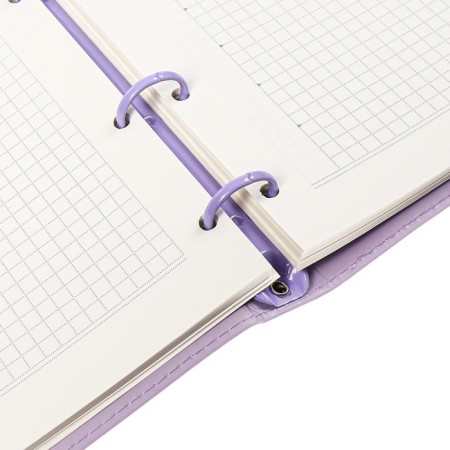 Note book A5+ 120l Escalada, soft region, leather claim, kr bl 70 g/m2, lilac-8
