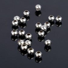 Crimp (clamping bead) SM-372 (set 20 pcs.), 5 mm, silver color