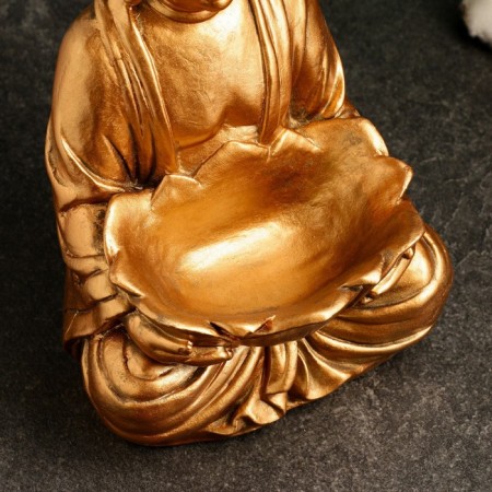 Steam for the little things "Buddha with lotus" bronze, 19x17x32-1