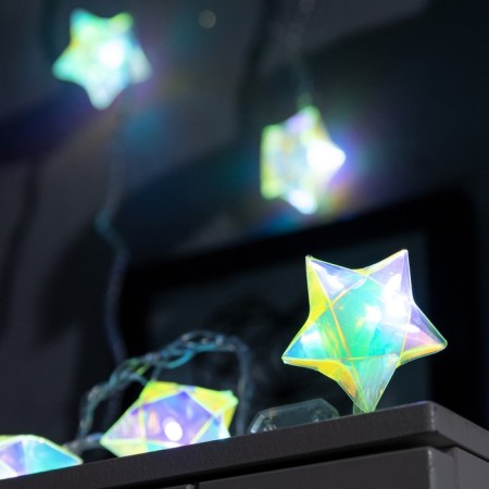 Garland “thread” 2.5 m with nozzles “stars”, IP20, transparent thread, 10 LED, white glow, 220 V