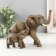 Polystone souvenir "Elephant with an elephant on a walk" 17x10x13.7 cm
