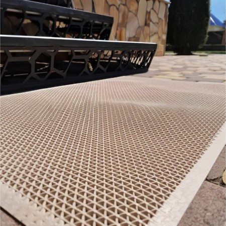 Rug "twist", size 60x90 cm, thickness 4.5 mm, beige color