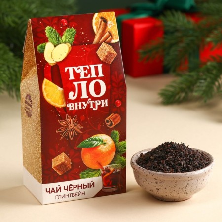 New Year! Black tea "heat inside", taste: mulled wine, 50 g.-1