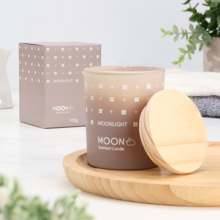 Aromatic candle in a glass "Moon", forest, small-3