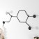 Decorative metal hooks "Molecules" black 23x57.5 cm