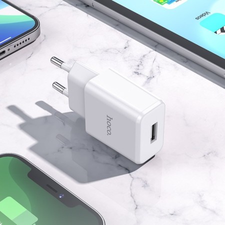 Nice charger Hoco N9, USB - 2.1 a, white-9