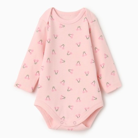 Body with a long sleeve, pink color, height 62 (1-3 months)