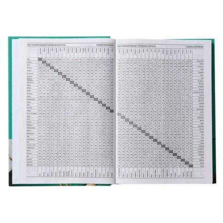 The diary is notathered on a5 160 sheets stitch, 7BC cardboard, matte lamination, foil "marble turquoise. Collage"-4