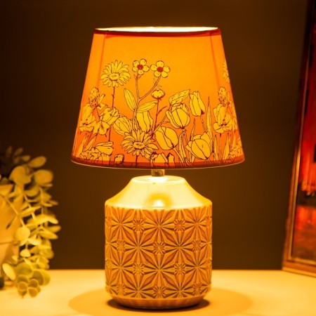 Table lamp "Flowers" E14 15W gray mix 20x20x32 cm Risalux-2