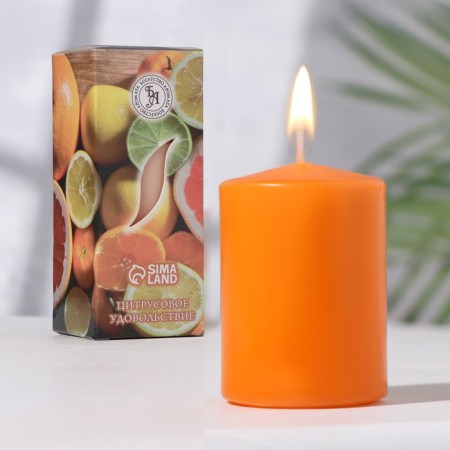 Aromatic candle "citrus pleasure", 4 × 6 cm, in a box