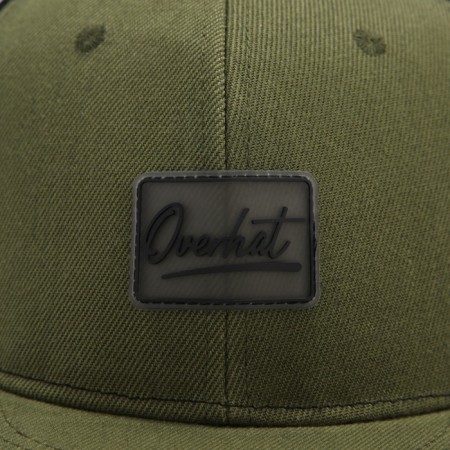 Men's cap with a straight visor Overhat, the color is green, mesh, pr 56-7