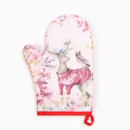 Set of Gift Dolyana "Deer": mittens-mark, silicone blade-2