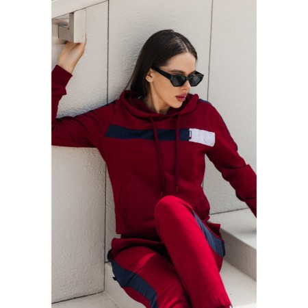 Female ishomine is a suit, size 48, burgundy color-10
