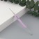 Knitting hook, bilateral, with silicone handle, d = 1.5/2 mm, 13.5 cm, lilac color