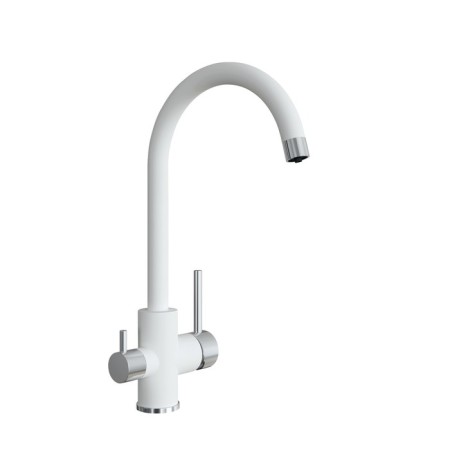 The kitchen mixer Uperwood Quartz UPD-01, with a channel for filtered water, color 01 white-1