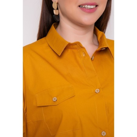Dress shirt female Prima Linea, size 58, orange color-8
