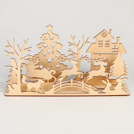 New Year's blanks for creativity. Decoration for the house "New Year! Deer harness "-1