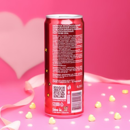 The water is gas love is, with cherries and lemon, 330 ml-1