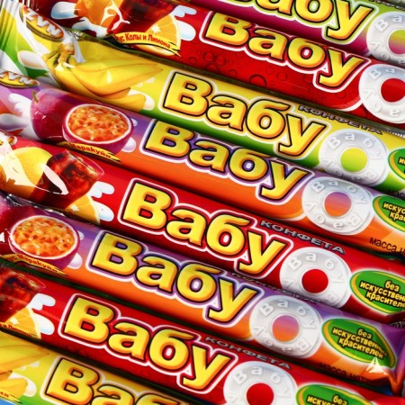 Candy "Vabu", Cola, Lemon, Apple, Marakuya, Banana, 25 g-1