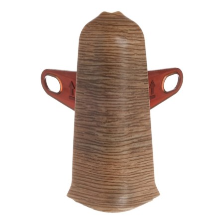 Outdoor angle (external) with fasteners for skirting boards 70mm "decoration", 211 oak rustic