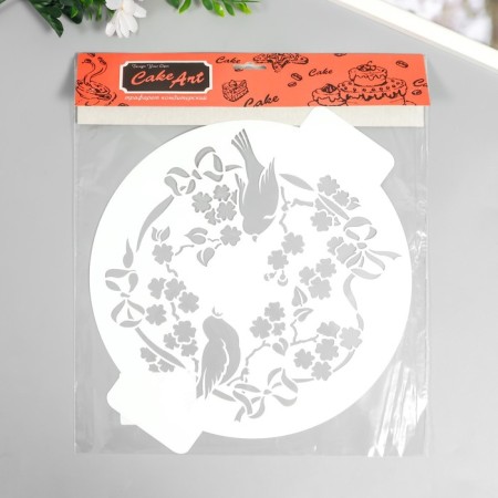Plastic stencil "Birds" d-24 cm-2