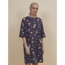 Female dress, size m, dark blue color