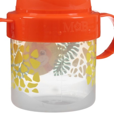 Children's player with solid nose "Girafik", 150 ml., With handles, color orange color-7