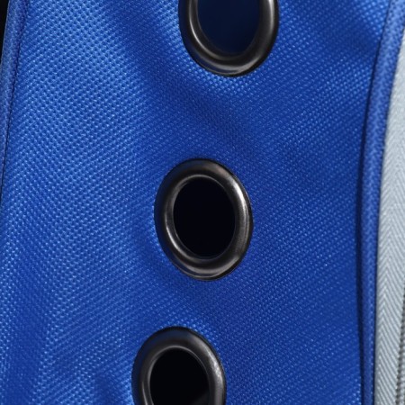 The backpack for carrying animals is transparent, 31 x 28 x 42 cm, blue-7