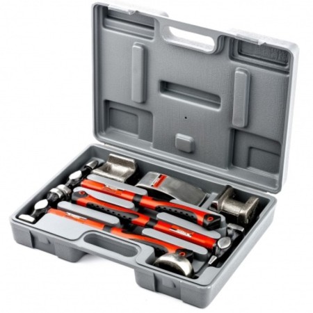 Set of Richthoe Matrix, 3 hammers with fiberglass handles, 4 anvils, in boxing